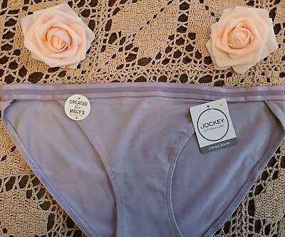 #ad M 6 JOCKEY Supima Cotton Allure Lilac String Bikini Style# 1627 NWT $9.99