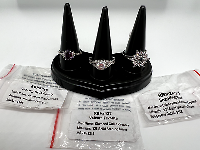 #ad Ring Bomb Party Size 9 NWT .925 and Rhodium $41.00