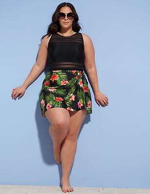 #ad Plus Size Womens Swimwear Tie Front Swim Skirt AUTOGRAPH $12.38