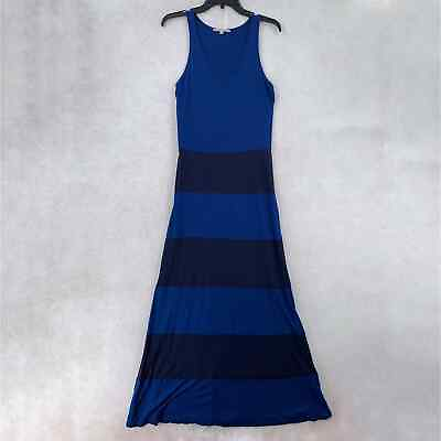 #ad Gap Maxi Dress Sundress Womens Striped Blue Pencil 100% Cotton Small S $18.81