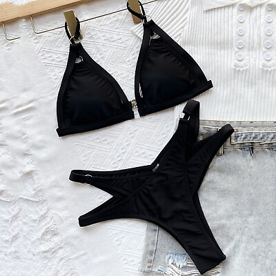 Women Two Piece Bathing Suits Push Up Bikini Set Swimsuits for Teens with Shorts $14.79