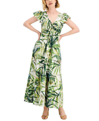 #ad Taylor Women#x27;s Cotton Printed Bow Tie Maxi Dress $72.28