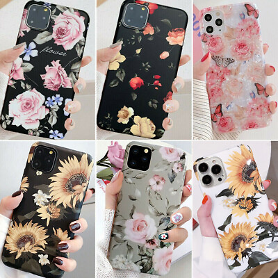 For Iphone 14 Pro Max 13 12 11 XS XR 7 8 Slim Floral Cute Girl Phone Case Cover $7.98