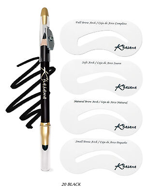 #ad Khasana Brow Shaping Kit Eyebrow Stencil Kit Waterproof Eyebrow Pencil Dual $8.99