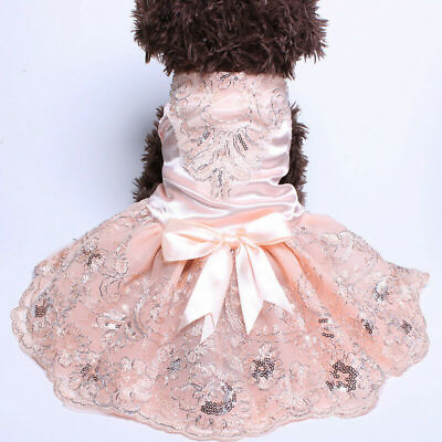 #ad #ad Dog Cat Wedding Dress Tutu Princess Pet Puppy Dresses Embroideryamp;Bow Clothes $17.06