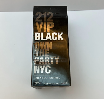 #ad 212 Vip Black Own The Party Nyc Carolina Herrera Eau De Parfum Men Spray 3.4 Oz $94.99