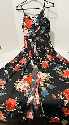 #ad Women#x27;s Floral Long Dress romper Ladies Summer Holiday Party Sundress $14.99