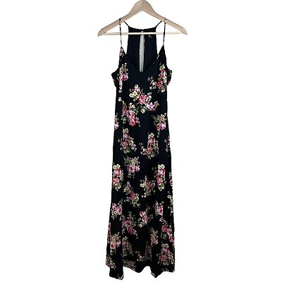 #ad Forever 21 Black Floral Maxi Dress Rayon Size Medium Woman#x27;s $14.00