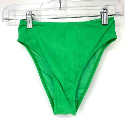 #ad Frankie#x27;s Bikinis Women#x27;s Size XS High Waist Bikini Swim Bottom Green NWOT* $49.97