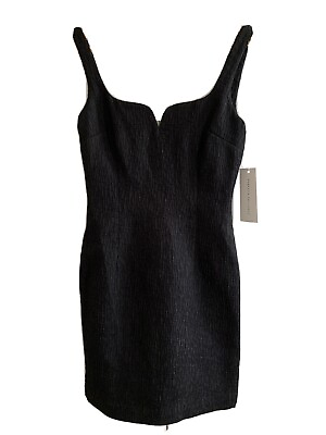 #ad REBECCA VALANCE Women#x27;s Black CoCktail Dress Size 8 AU NEW WITH TAGS $459 AU $150.00