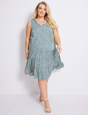 #ad Plus Size Womens Midi Dress Green Summer Casual Beach Dresses AUTOGRAPH $99.99
