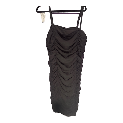 #ad Torrid Black Rouched Chiffon Sleeveless Party Dress Summer Dress Size 2x NWT $30.00
