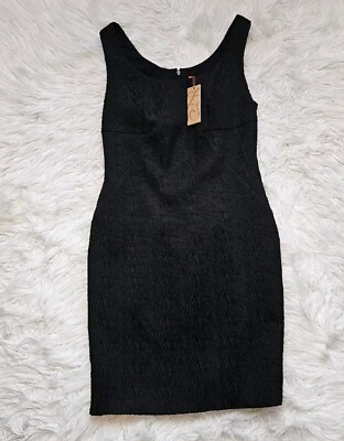 #ad Zac Posen Black Cocktail Dress Size 6 Back Zip Above Knee Length $29.99