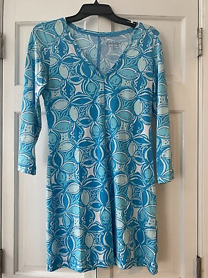#ad #ad Lilly Pulitzer Cotton Dress Long Sleeves V Neck Sz Small $23.00