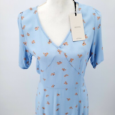 #ad NUMPH Floral Light Blue Spring Summer Dress XS S M $9.50