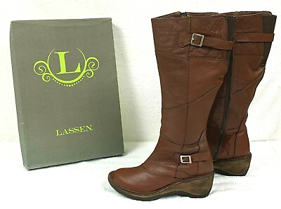 #ad Lassen Women#x27;s Kansas Wide Calf Boots 5410 Tobacco $69.99