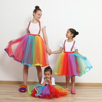 #ad Princess Tutu Skirt Kids Girl Mini Pettiskirt Girls Party Dance Tulle Skirts $33.37