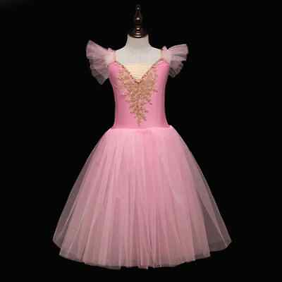 #ad 2024 new summer Girl Ballet Dress Long Dress Girl Dance Dress $54.35