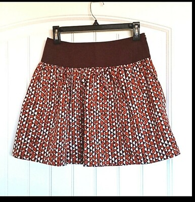 #ad NWOT Brown Pattern Skirt $6.00