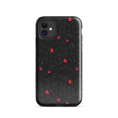 #ad Cute Black and Red Love Hearts Phone Case for Passionate Souls $24.00