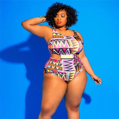 #ad Plus Size Bikini Set for Obese Woman Separate Women#x27;s Swimwear High Waist Big $22.90