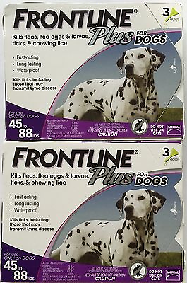 #ad FRONTLINE Plus for Dogs Flea and Tick Medicine Large Purple Box 6 Month 45 88 lb $59.99