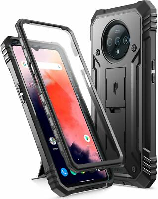 #ad For OnePlus 7T Case Full Body Shockproof Cover Kickstand Screen Protector Black $9.99