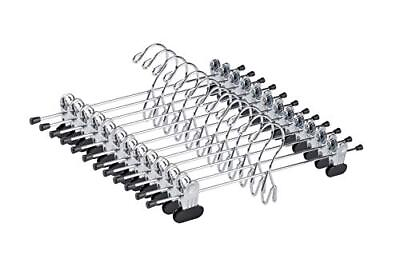 #ad 20 Pack Heavy Duty Add on Metal Pants Skirt Hangers Stackable Add on Metal Cl... $37.67