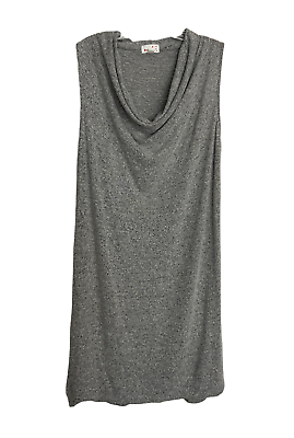 Sady amp; Lu Sleeveless Soft Heathered Gray Dress Draped Neck Women#x27;s Size Medium $15.99