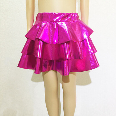 #ad Kids Girl Tutu Layered Tiered Fancy Dress Shiny Pleated Frill Costume Skirt $25.06