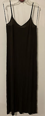 #ad Forever 21 Womens Large Green Sleeveless Long Maxi Dress M864 $16.99