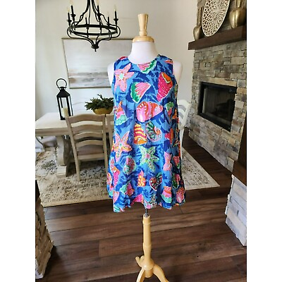 #ad Cotton Floral Tropical Cotton Summer Dress Swim Cover Up Dress $18.00