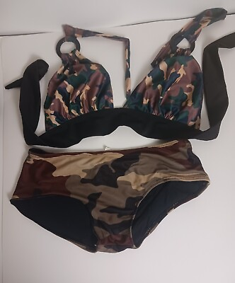 Camouflage Bikini Top And Bottom Set $10.89