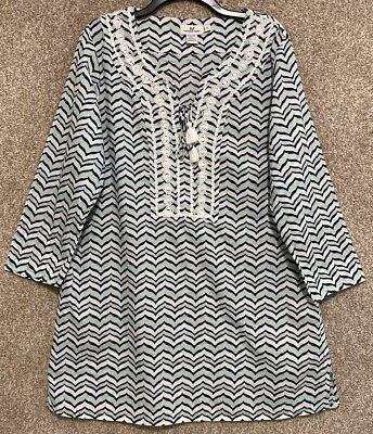 #ad Vineyard Vines Blue Beach Swimsuit Cover Up Dress Tunic Top Size Extra Large $29.99
