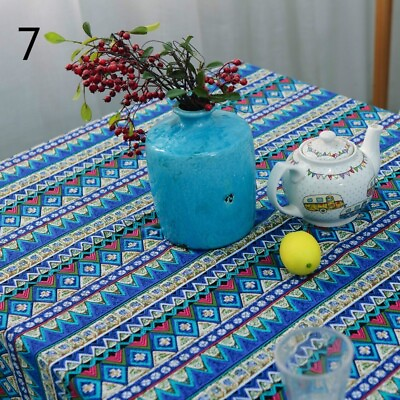 #ad 1M Ethnic Fabric Table Cloth Cotton Floral Upholstery Curtain Boho DIY HomeDecor $21.82