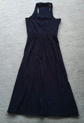 #ad Dress Michael Stars racerback sleeveless black maxi SMALL soft comfy cotton used $23.00