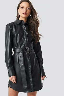 #ad Party Formal New Handmade Casual Stylish Women Genuine Soft Leather Black Dress $167.25