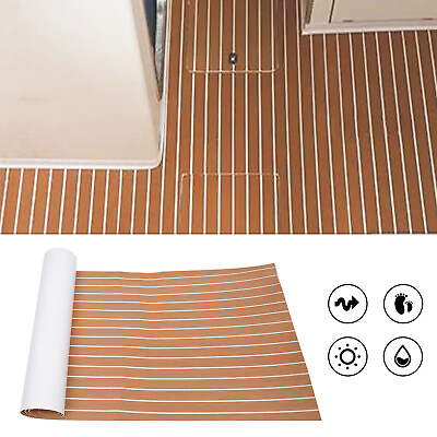 #ad #ad 6mm EVA Foam Teak Decking Sheet Mat Self Adhesive DIY Size For Ship Dock Yacht $35.00