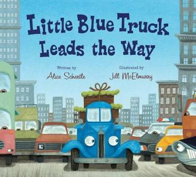 Little Blue Truck Leads the Way board book Board book GOOD $3.79