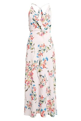 #ad Lush Women#x27;s Surplice Maxi Printed Muave Floral Dress Size Large $21.00
