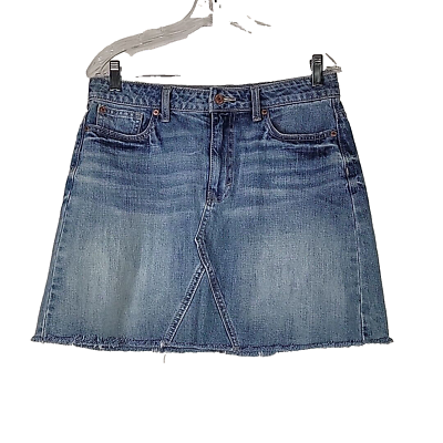 #ad GAP Denim Mini Skirt Size 6 Medium Wash 5 Pockets Jean $8.81