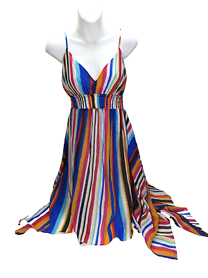 #ad Davi amp; Dani Spaghetti Strap Sun Dress Women’s L 32 36 Bust 38 Hips 33L $11.90
