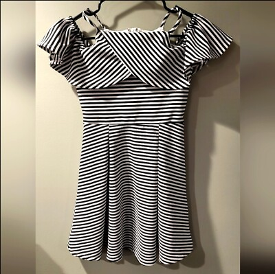 #ad Lilt Maxi Dress Girls Size 12 Black White $15.00
