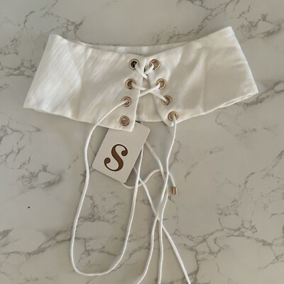 sabo skirt corset belt NWT SIZE M L COLOR WHITE SOLD OUT $65.00