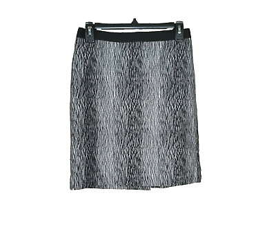 #ad Ann Taylor 2P Women#x27;s Gray Black Straight Pencil Skirt Petite $5.58