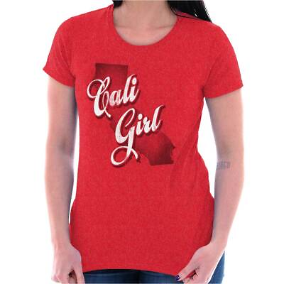 California Fashion Cali Girl Trendy State Womens Short Sleeve Ladies T Shirt $8.99