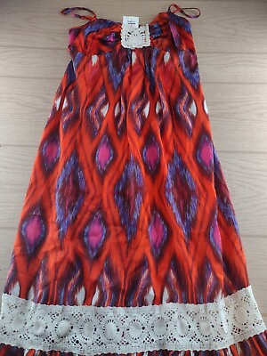 #ad #ad Bebe Spaghetti Strap Long Maxi Dress Loose Casual Summer Beach Sundress Sz XS $16.65