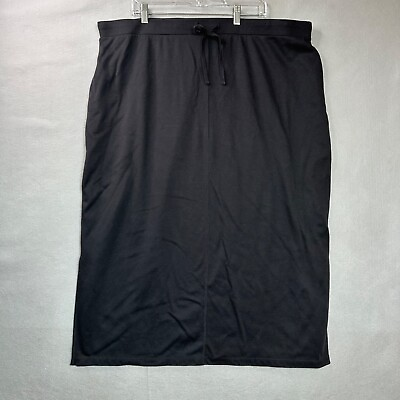 #ad #ad Avenue Skirt Women Plus 2X 22 24W Black Elastic Waist Maxi Stretch Comfy Classic $20.98