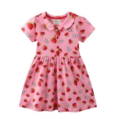 #ad 2021 Summer Dress Girl Clothing Strawberry Size 6 AU $25.00