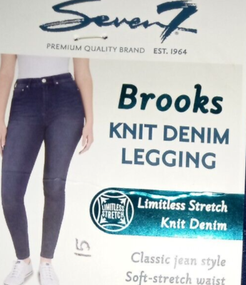 #ad NEW Seven 7 For All Mankind Women#x27;s Brooks Straight Leg LEGGING Stretch 14 Jeans $38.88